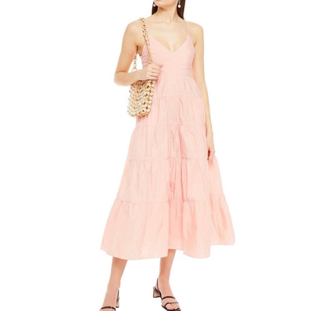 Maje Romeo Trapeze Tiered Midi Dress